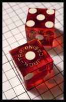 Dice : Dice - Casino Dice - Jack-Tar Casino Red Clear with Gold Logo - SK Collection buy Nov 2010